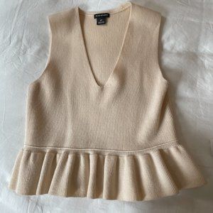 Club Monaco Saffa Knit Ruffle Crop Top